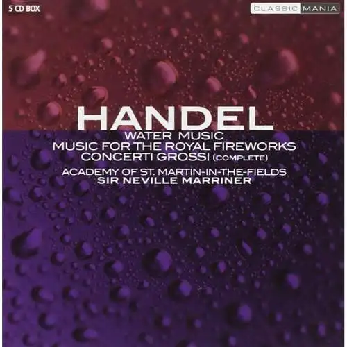 CD-Box: Händel, Handel - Water Music, Sir Neville Marriner, 1993, 5 CDs 318516