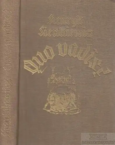 Buch: Quo Vadis?, Sienkiewicz, Henryk. 1929, Hermann Hillger Verlag