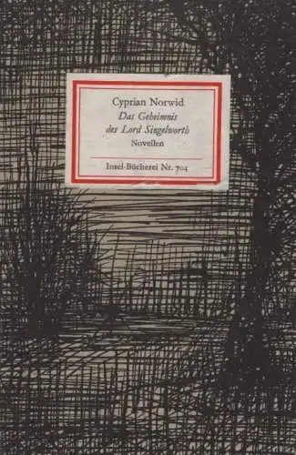 Insel-Bücherei 704, Das Geheimnis des Lord Singelworth, Norwid, Cyprian. 1989