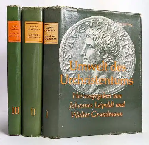 Buch: Umwelt des Urchristentums, Leipoldt, Johannes. 3 Bände, ca. 1982, EVA