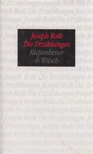 Buch: Erzählungen, Roth, Joseph. 1992, Verlag Kiepenheuer & Witsch