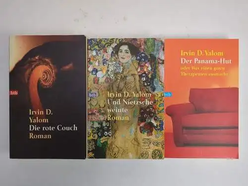 3 Bücher Irvin D. Yalom: Und Nietzsche weinte, Die rote Couch, Der Panama-Hut