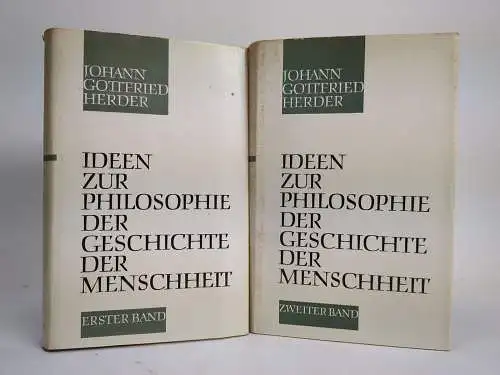 Buch: Ideen zur Philosophie der Geschichte der Menschheit 1+2, Herder, 2 Bände