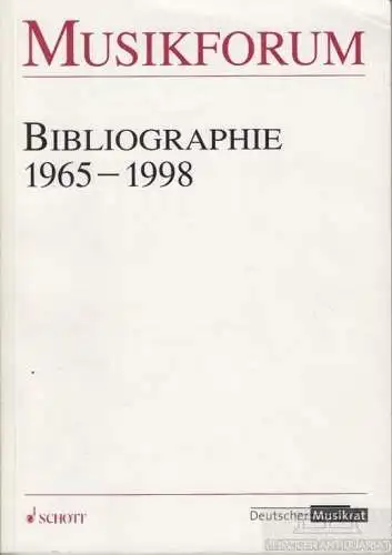 Buch: Musikforum : Bibliographie 1965 - 1998, Suchy-Stankovic. Ca. 1999
