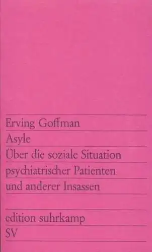 Buch: Asyle, Goffman, Erving, 1986, Suhrkamp, gebraucht, gut