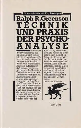 Buch: Technik und Praxis der Psychoanalyse, Greenson, Ralph R. 1986, Band I