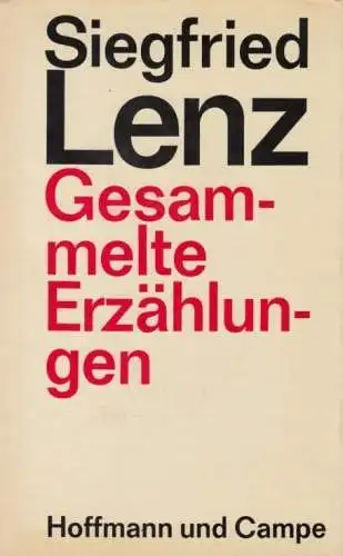 Buch: Gesammelte Erzählungen, Lenz, Siegfried. 1970, Hoffmann und  Campe Verlag