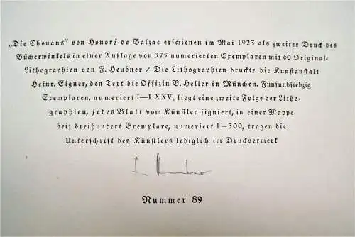 Buch: Die Chouans oder Die Bretagne im Jahre 1799, Balzac, Honore de. 1923