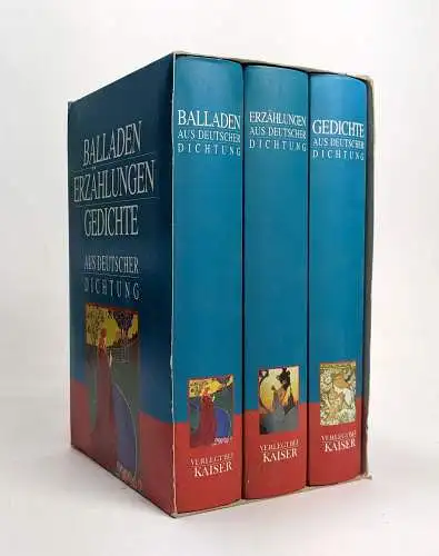 Buch: Gedichte, Balladen, Erzählungen aus deutscher Dichtung, 3 Bände, Kaiser