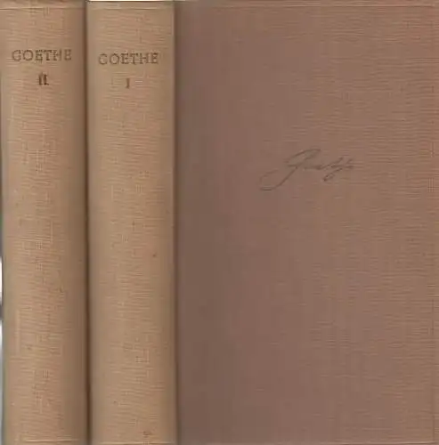 Buch: Auswahl in drei Bänden. Band 1 und 2. Goethe, 1952, Bibliograph. Institut