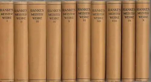 Buch: Rankes Meisterwerke, Ranke. 10 Bände, 1914 ff, Duncker & Humblot