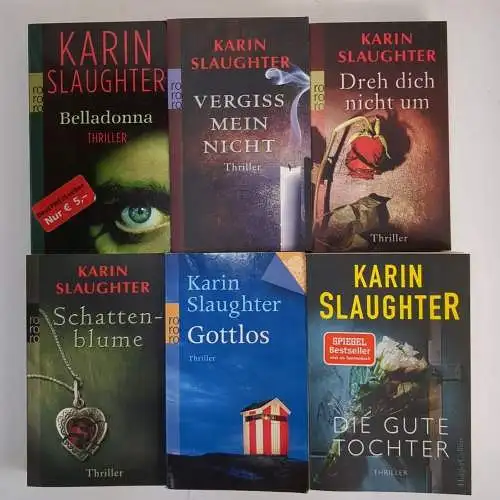 6 Bücher Karin Slaughter: Grant-County-Reihe 1-5 + Die gute Tochter, Thriller