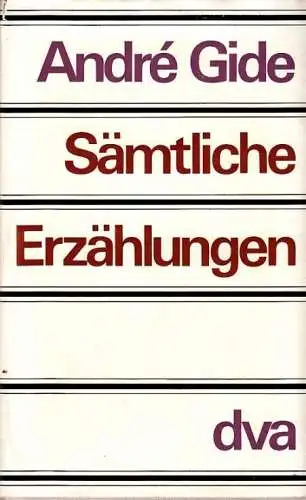 Buch: Sämtliche Erzählungen, Gide, Andre. 1965, Deutsche Verlags-Anstalt