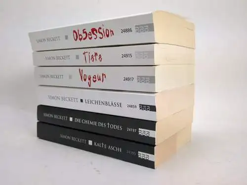 5 Bücher Simon Beckett: Voyeur, Tiere, Obsession, Kalte Asche, Leichenblässe ...
