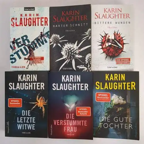6 Bücher Karin Slaughter: 5x Will-Trent-Reihe/Georgia-Reihe + Die gute Tochter