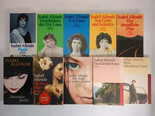 10 Bücher Isabel Allende: Paula, Amanda, Geisterhaus, Insel, Land, Liebe ...