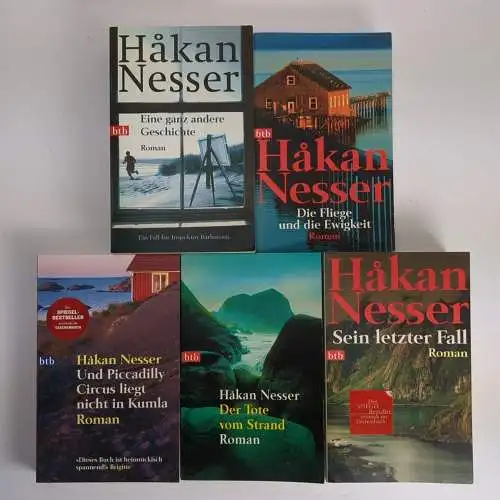 5 Bücher Hakan Nesser, Geschichte, Fliege & Ewigkeit, Piccadilly Circus, Strand