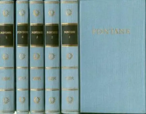 Buch: Fontanes Werke in fünf Bänden, Fontane, Theodor. 5 Bände, 1983