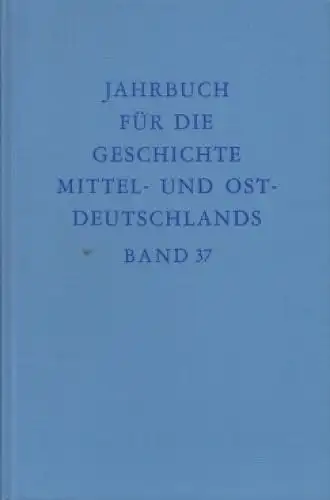 Buch: Jahrbuch für die Geschichte Mittel- und Ostdeutschlands, Büsch. 1988