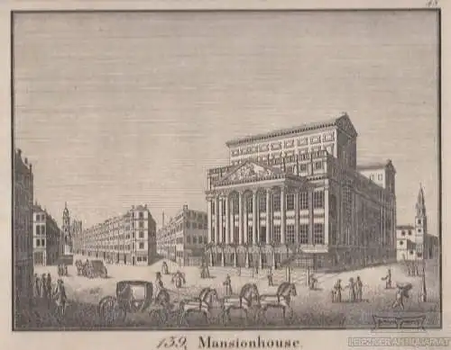 139. Mansionhouse. Original-Lithographie. Grafik mit... Hellfarth (Hrsg.). 1829