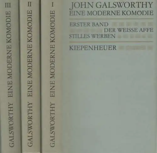 Buch: Eine moderne Komödie, Galsworthy, John. 3 Bände, 1987, gebraucht, gut