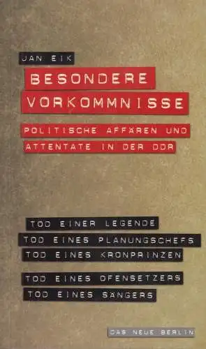 Buch: Besondere Vorkommnisse, Eik, Jan / Behling, Klaus. 2006