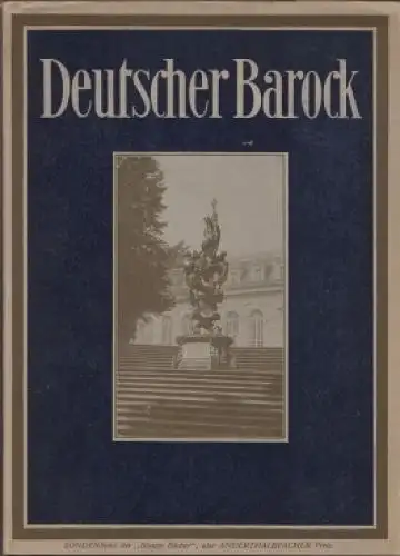 Buch: Deutscher Barock, Pinder, Wilhelm. Die Blauen Bücher, 1925, gebraucht, gut