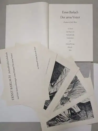 Buch: Der Arme Vetter, Barlach, Ernst. 2 Bände, 1964, Hinstorff Verlag, komplett