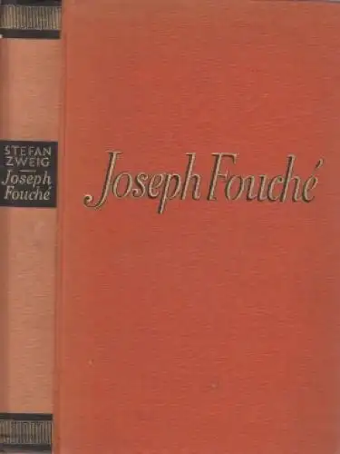 Buch: Joseph Fouche, Zweig, Stefan. 1930, Insel Verlag, gebraucht