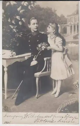 AK Kronprinz Wilhelm und seine (...) Viktoria Luise 1901, ungelaufen