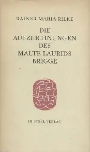 Buch: Die Aufzeichnungen des Malte Laurids Brigge, Rilke, Rainer Maria. 1958