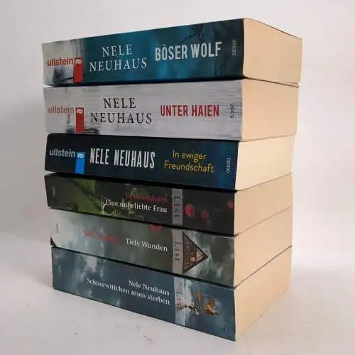 6 Bücher Nele Neuhaus: Tiefe Wunden; Böser Wolf; In ewiger Freundschaft ...