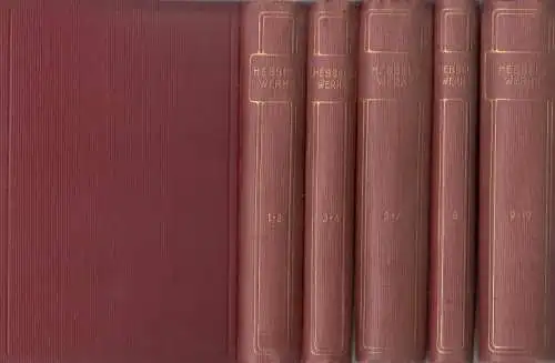 Buch: Hebbels Werke in zehn Teilen, Hebbel, Friedrich. 10 in 5 Bände, 1900