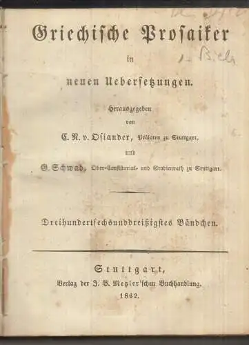 Buch: Platon's Werke, Vierte Gruppe: Die Platonische Kosmik.  Zwölftes Bändchen