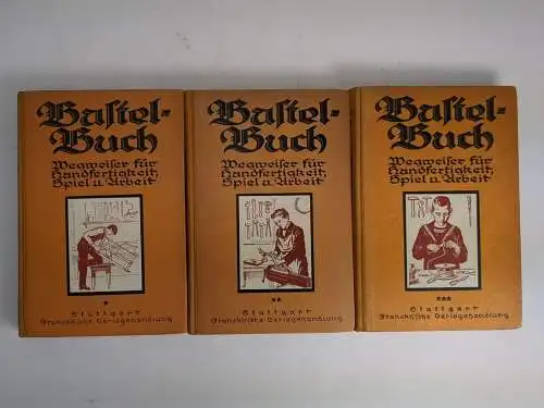 Buch: Das Bastelbuch 1-3, Fritz Seitz (Hrsg.), Franckh'scher Verlag, 3 Bände