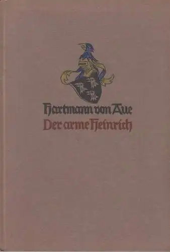 Buch: Der arme Heinrich, Hartmann von Aue, 1924, Wilhelm Gerstung Verlag, gut