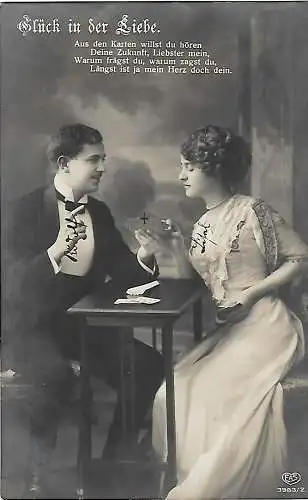 AK Glück in der Liebe. ca. 1912, Postkarte, gebraucht, gut