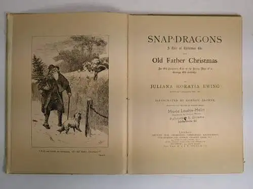 Buch: Snap-Dragons, A Tale of Christmas Eve, Juliana Horatia Ewing, 1888, London