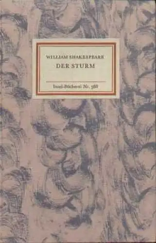 Insel-Bücherei 568, Der Sturm, Shakespeare, William. 1976, Insel-Verlag