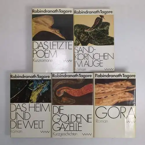 5 Bücher Rabindranath Tagore: Poem, Sandkörnchen, Heim & Welt, Gazelle, Gora