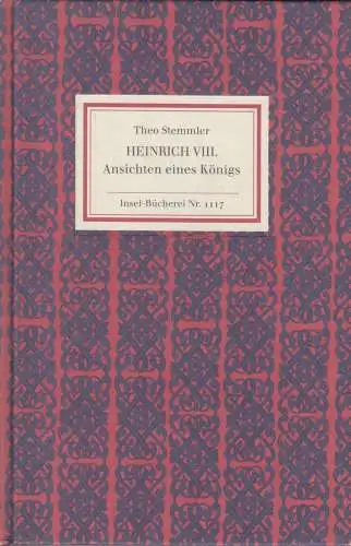 Insel-Bücherei 1117, Heinrich VIII., Stemmler, Theo, 1991, Insel Verlag