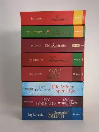 8 Bücher Iny Lorentz: Der weiße Stern; Dezembersturm, Wanderhure, Kastellanin