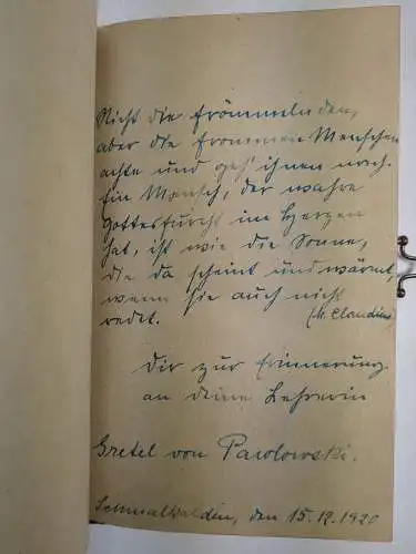 Buch: Poesie. Privates Poesiealbum von Erna Ifland, 1919, Leipzig, Schmalkhalden