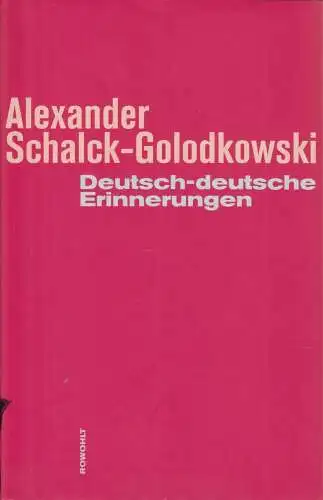 Buch: Deutsch-deutsche Erinnerungen, Schalck-Golodkowski, Alexander. 2000