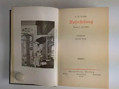 Buch: Auferstehung, L. N. Tolstoj, 2 Bände, Gutenberg Verlag, gebraucht, gut