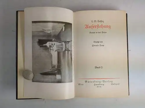 Buch: Auferstehung, L. N. Tolstoj, 2 Bände, Gutenberg Verlag, gebraucht, gut