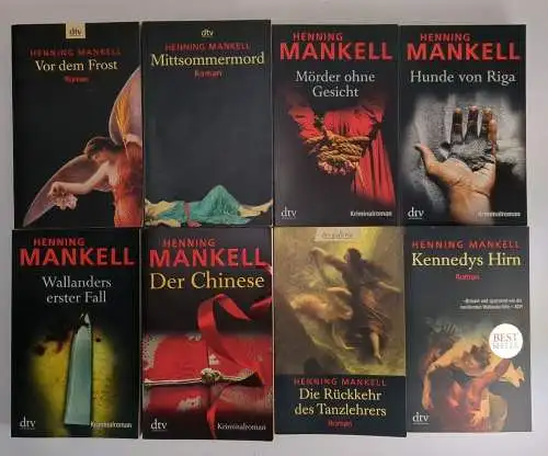 8 Bücher Henning Mankell: Kennedys Hirn; Rückkehr des Tanzlehrers; Chinese ...