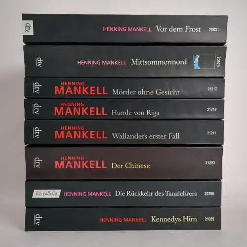 8 Bücher Henning Mankell: Kennedys Hirn; Rückkehr des Tanzlehrers; Chinese ...