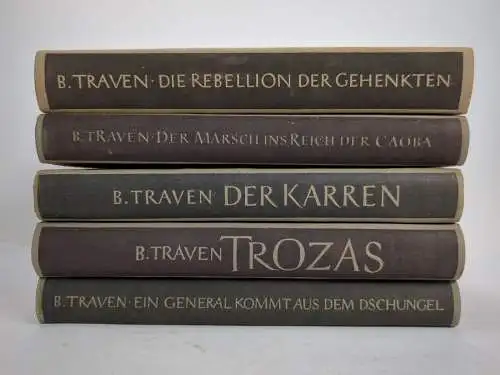 5 Bücher B. Traven, Volk und Welt, General, Trozas, Karren, Caoba, Rebellion
