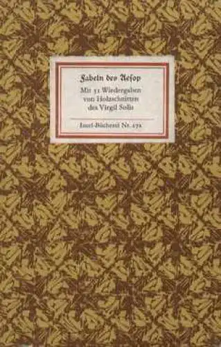 Insel-Bücherei 272, Fabeln des Aesop, Zobel, Victor. 1980, Insel-Verlag